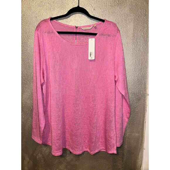 Soft Surroundings Audley Full Back Exposed Zipper Fuchsia Pink Long Jacket - Picture 1 of 8